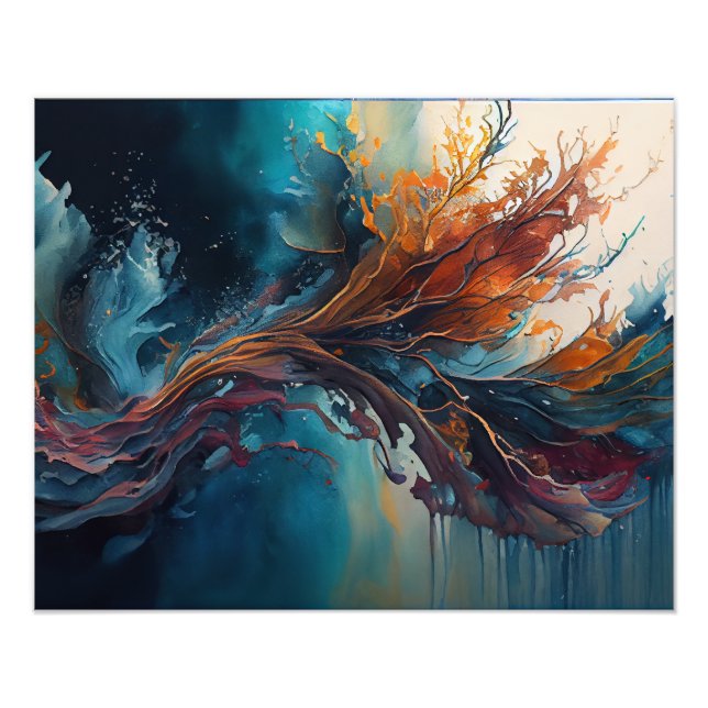 "Underwater Symphony: Ein lebendiger Farbtanz Fotodruck (Vorne)