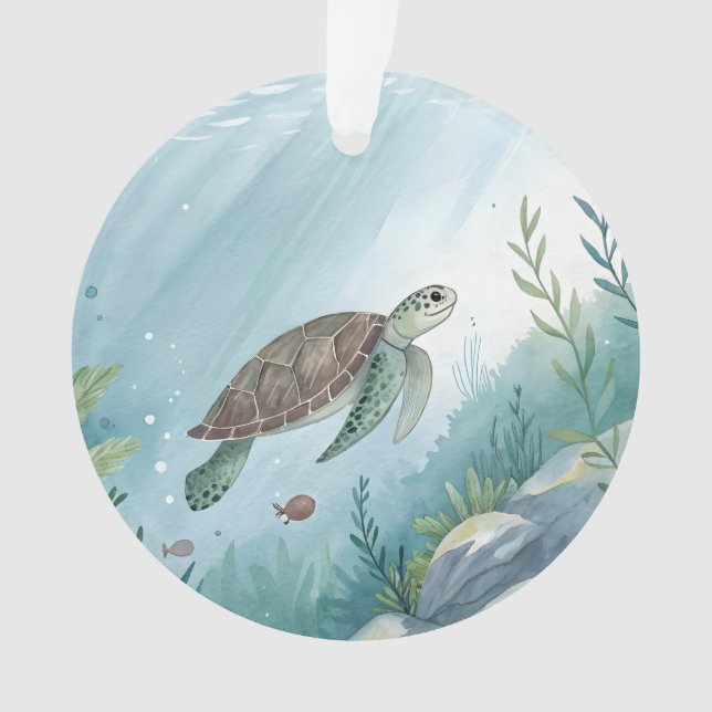 Underwater world with turtle ornament (Vorderseite)