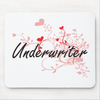 Underwriter Artistic Job Design mit Herz Mousepad