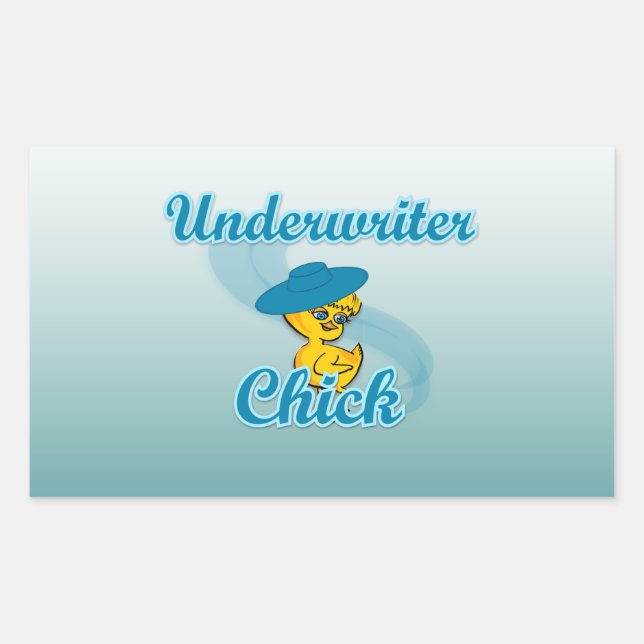 Underwriter Chick #3.png Rechteckiger Aufkleber (Vorderseite)