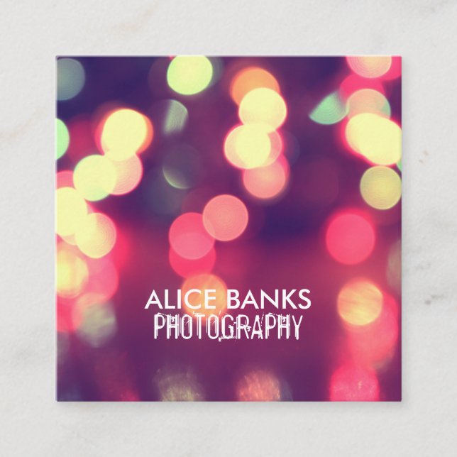 Undeutliche Licht-Visitenkarten Quadratische Visitenkarte (Vorderseite)