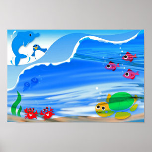 Undewater Geschöpfe Poster