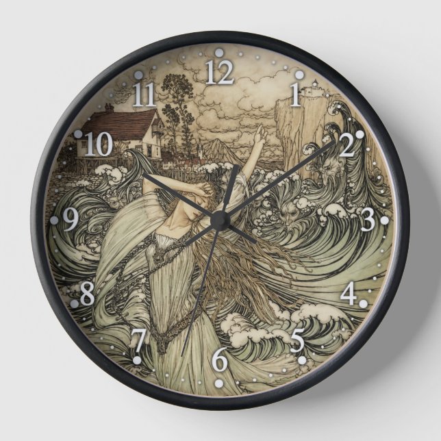 Undine - Arthur Rackham Uhr (Vorderseite)
