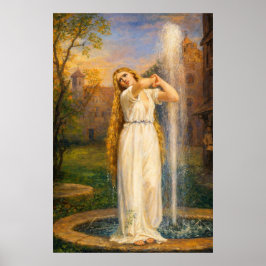 Undine by John William Waterhouse (Vibrant Colors) Poster