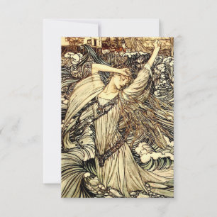 „Undine in den Wellen“ von Arthur Rackham Dankeskarte