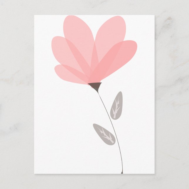 undurchsichtige Blume Postkarte (Vorderseite)