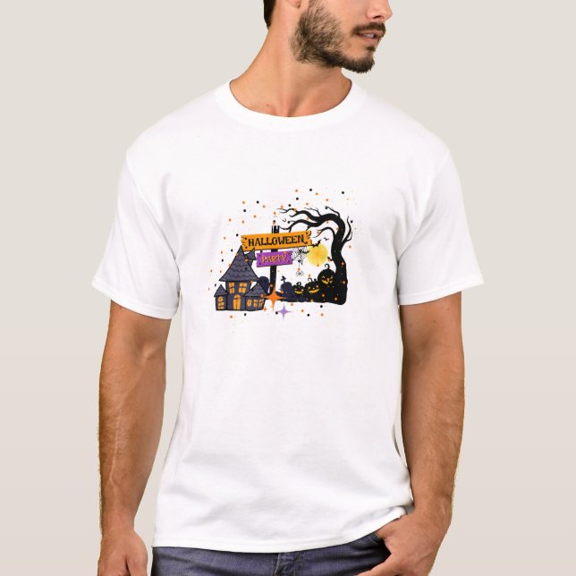 undurchsichtige Muster helloween T-Shirt (Vorderseite)