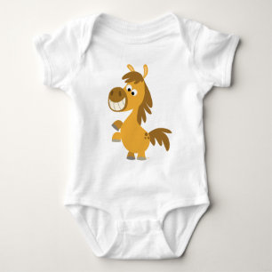 Undurchsichtiger Cartoon Pony Baby Apparel Baby Strampler