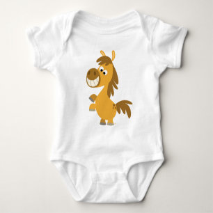 Undurchsichtiger Cartoon Pony Baby Apparel Strampler