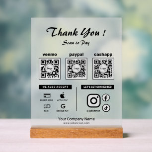Undurchsichtiger sauberer Scan, um 3 QR-Codes zu b Acrylschild