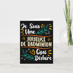 Une Joueuse De Badminton Qui Déchire Cadeau Badmin Karte