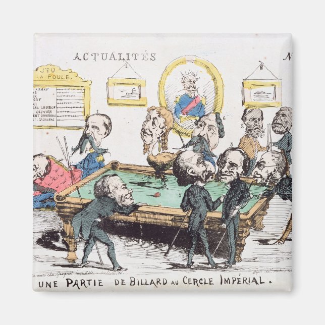 Une partie de Billard au Cercle Imperial' Magnet (Vorne)
