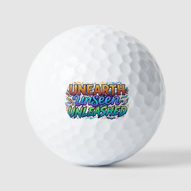Unearth Unseen Unleashed — T-Shirt Golfball (Vorderseite)