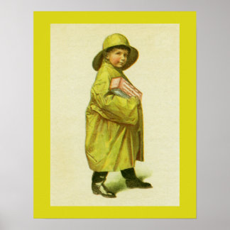 Uneeda Biscuit Rain Boy Ad Poster