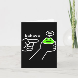 Unehrlicher Frosch Lustiger Frosch Meme Benehmen N Karte