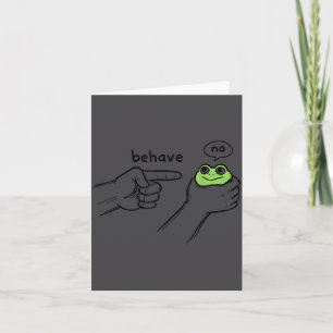 Unehrlicher Frosch Meme Benehmen sich nicht Lustig Karte