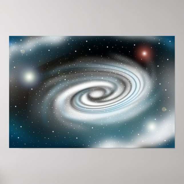 Unendlich expandierende Galaxie. Poster (Vorne)