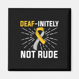 Unendlich nicht unverschämt. ASL Deaf Sign Languag Magnet