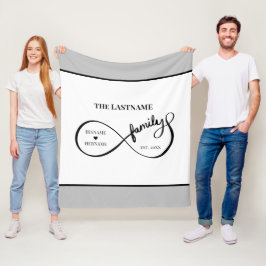 Unendlich Personalisiert Familienname und Est. Dat Fleecedecke