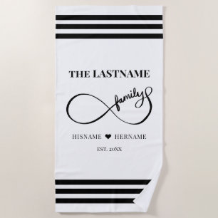 Unendlich Personalisiert Familienname und Est. Dat Strandtuch