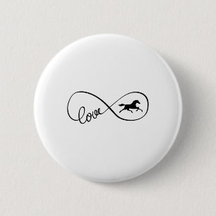 Unendlich Symbol Art Liebe Reitkleidung Button