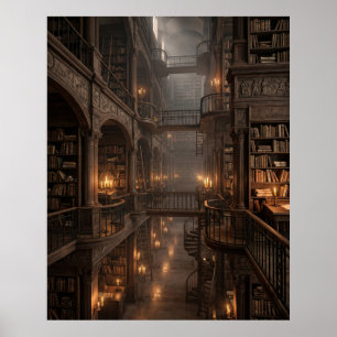 Unendliche Antike Archivhalle Poster