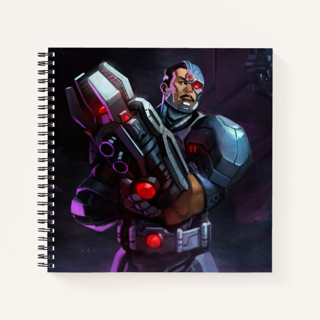 Unendliche Cyborg-Illustration Notizbuch (Vorderseite)
