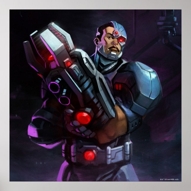 Unendliche Cyborg-Illustration Poster (Vorne)