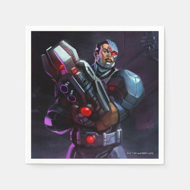 Unendliche Cyborg-Illustration Serviette (Vorderseite)