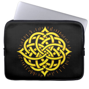 Unendliche Harmonie: Heilige Mandala keltische Sym Laptopschutzhülle