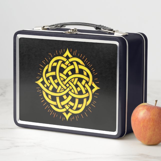 Unendliche Harmonie: Heilige Mandala keltische Sym Metall Brotdose (Beispiel)