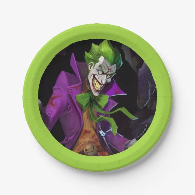Unendliche Illustration über den Joker einer Krise Pappteller (Vorderseite)