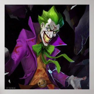 Unendliche Illustration über den Joker einer Krise Poster