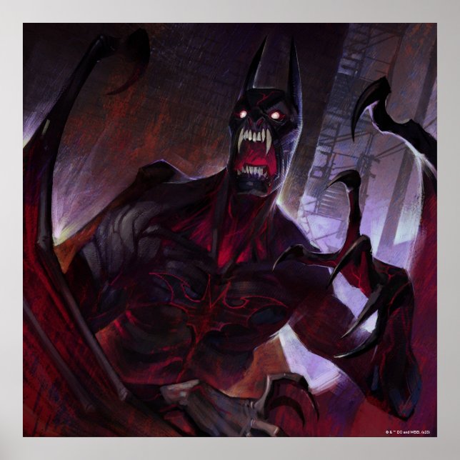 Unendliche Krise Vampire Batman Illustration Poster (Vorne)