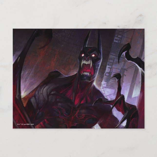 Unendliche Krise Vampire Batman Illustration Postkarte (Vorderseite)