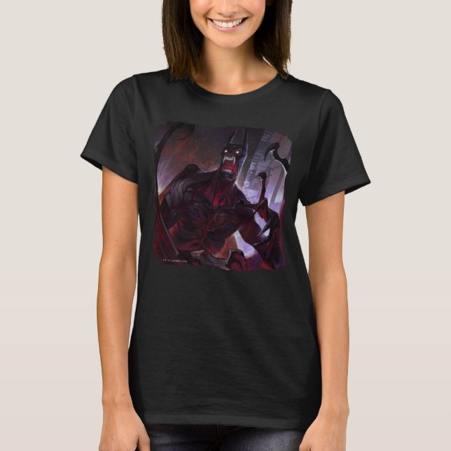 Unendliche Krise Vampire Batman Illustration T-Shirt (Vorderseite)