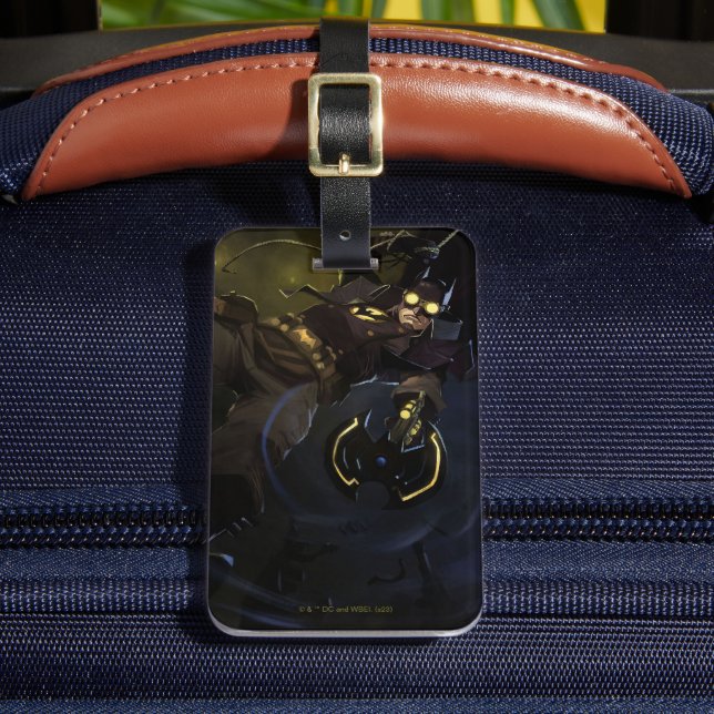 Unendliche Krisenleuchte Batman Illustration Gepäckanhänger (Vorderseite Insitu 2)