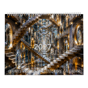 Unendliche Kristallarchitektur 2027 Kalender