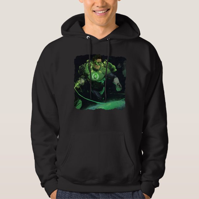Unendliche Kritikkrise Grüne Laterne Illustration Hoodie (Vorderseite)