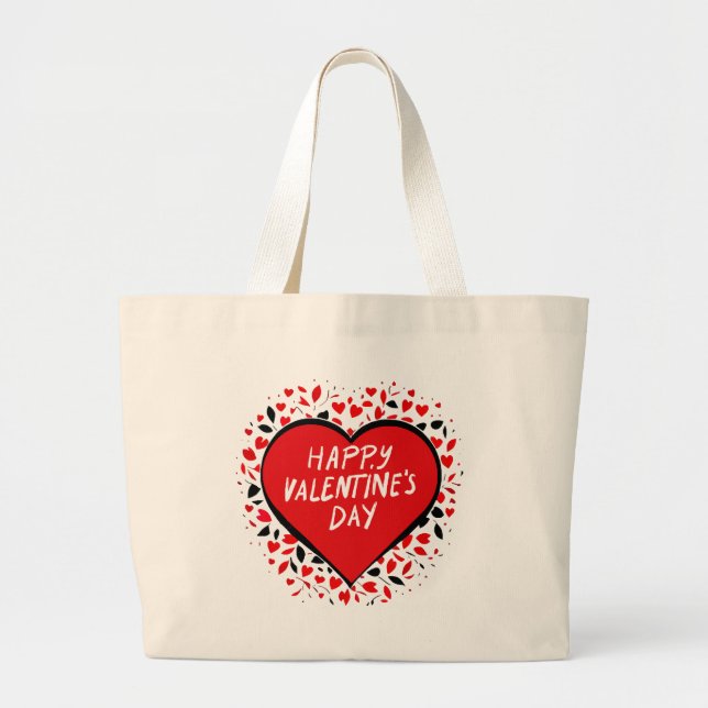 Unendliche Liebe am Valentinstag Jumbo Stoffbeutel (Vorne)