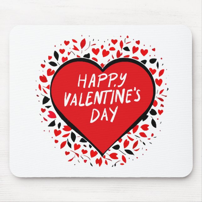 Unendliche Liebe am Valentinstag Mousepad (Vorne)
