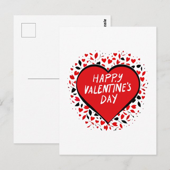 Unendliche Liebe am Valentinstag Postkarte (Vorne/Hinten)