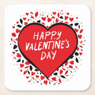 Unendliche Liebe am Valentinstag Rechteckiger Pappuntersetzer