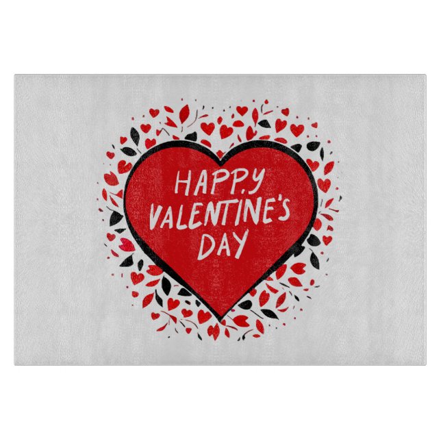 Unendliche Liebe am Valentinstag Schneidebrett (Vorderseite)