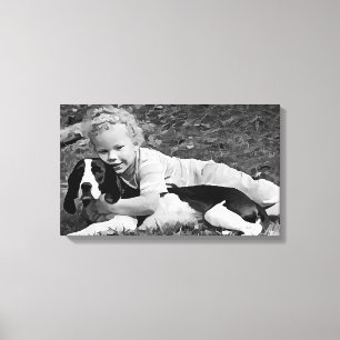 Unendliche Liebe bemalt gezackte Canvas Leinwanddruck