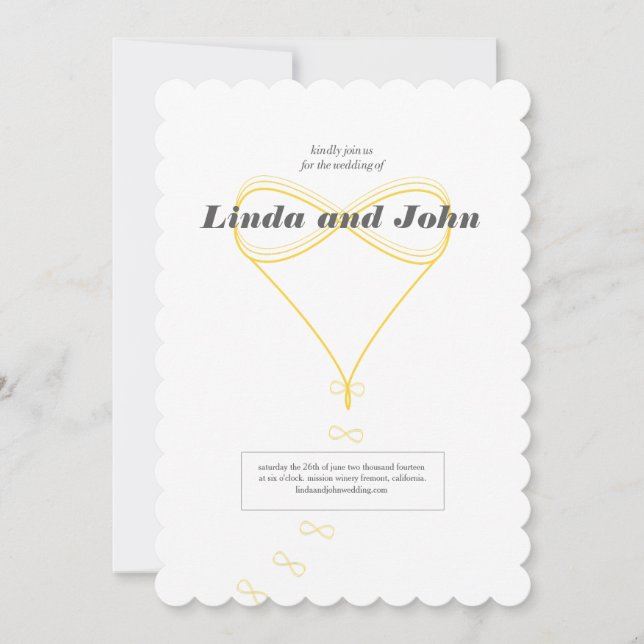 Unendliche Liebe Einladung zur Hochzeit (Vorderseite)