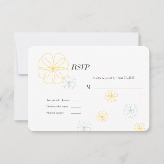 Unendliche Liebe Hochzeit RSVP Karte (Vorderseite)