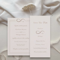 Unendliche Liebe Light Pink Save the Date Hochzeit