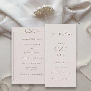 Unendliche Liebe Light Pink Save the Date Hochzeit