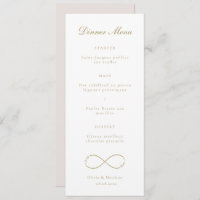 Unendliche Liebe Monogram Gold Weißes Hochzeitesse